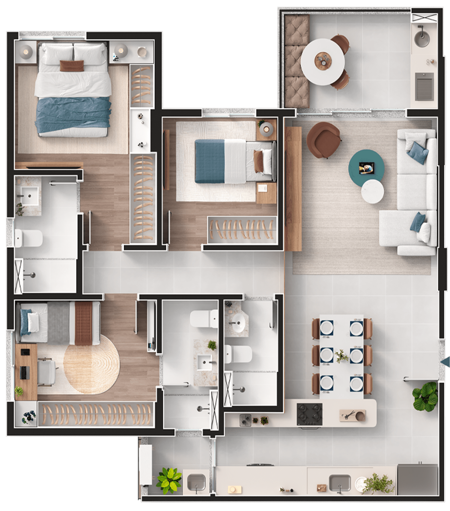 Apartamento 93m²