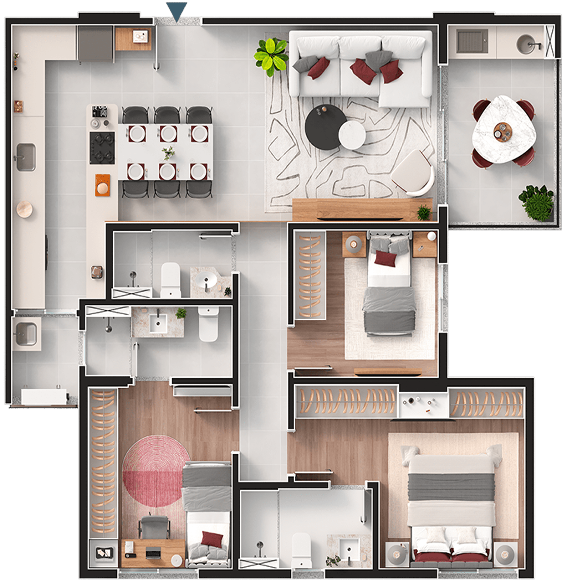 Apartamento 93m²