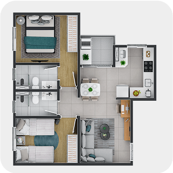 Apartamento 47m²