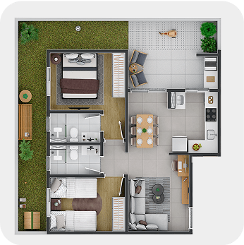 Apartamento 52m²
