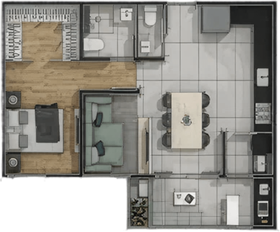 Apartamento <b class='text-[#FA6720]'>58,17m²</b>