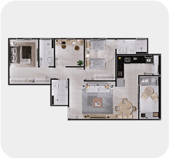 Apartamento <b class='text-[#C2A34B]'>77m²</b>